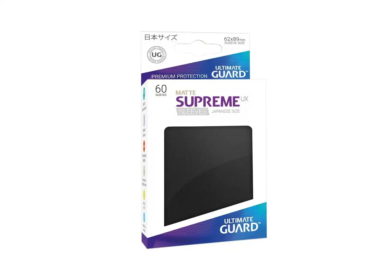 Ultimate Guard Supreme UX Sleeves Japanese Size Matte Black (60)