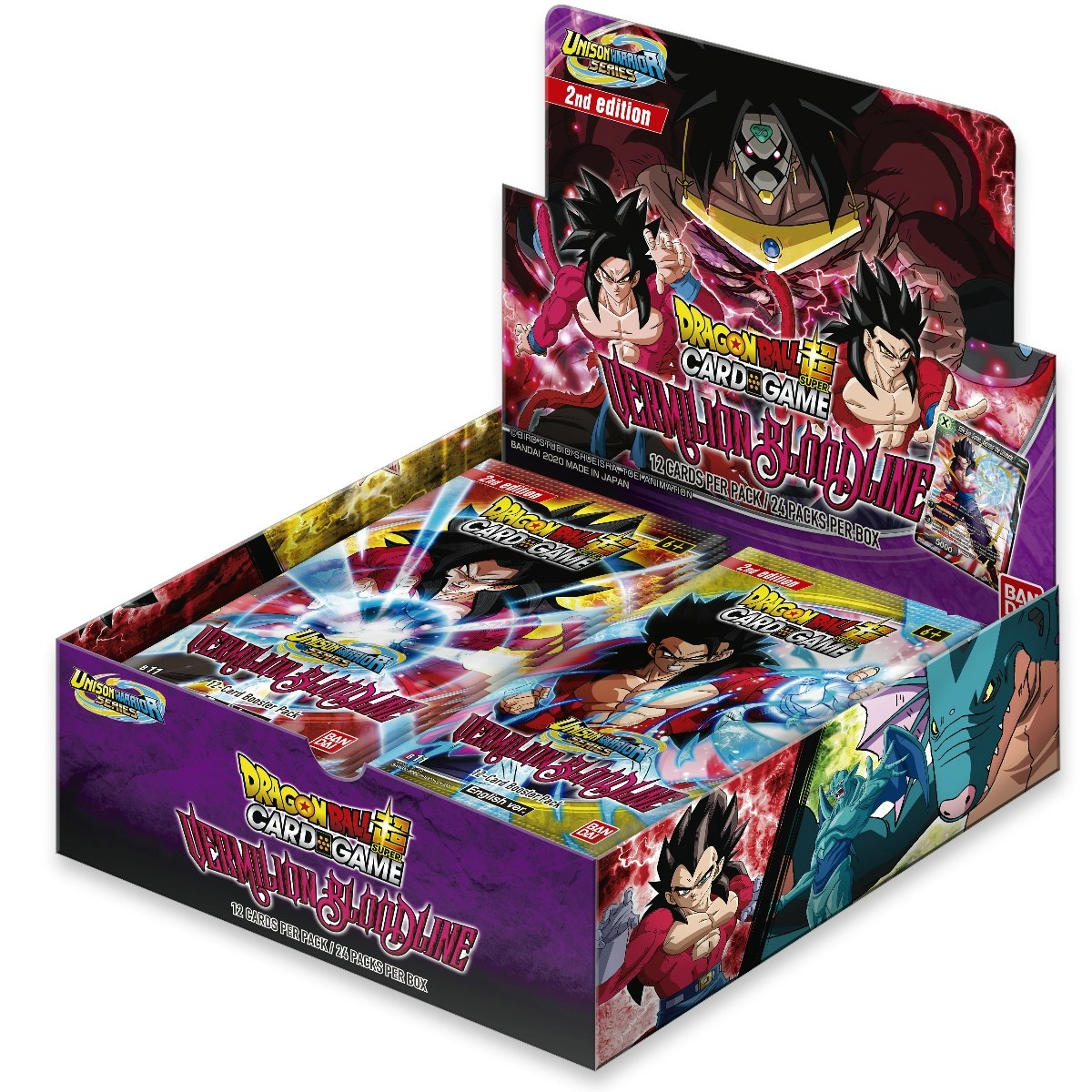 Dragon Ball Super Card Game UW2 Booster Display Vermilion Bloodline second edition