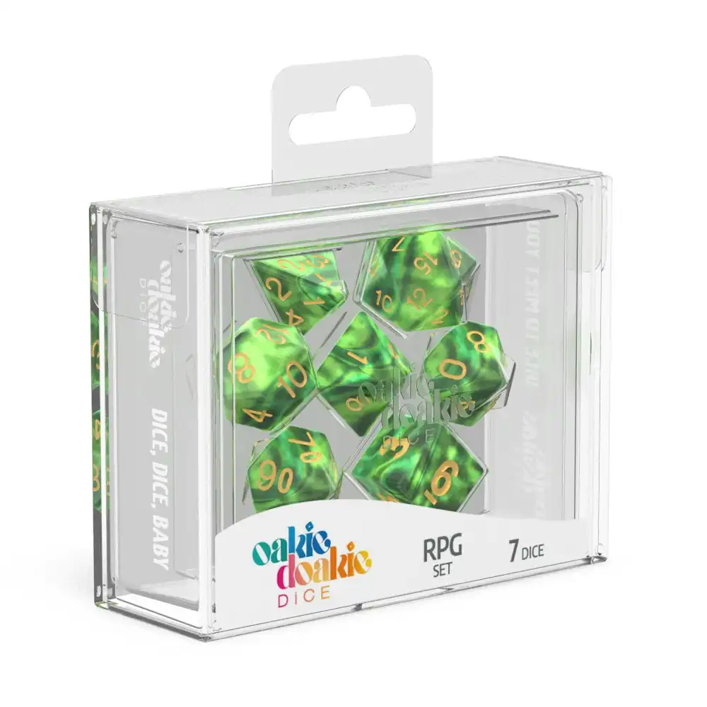 Oakie Doakie Dice RPG Set GemiDice - Jungle (7)