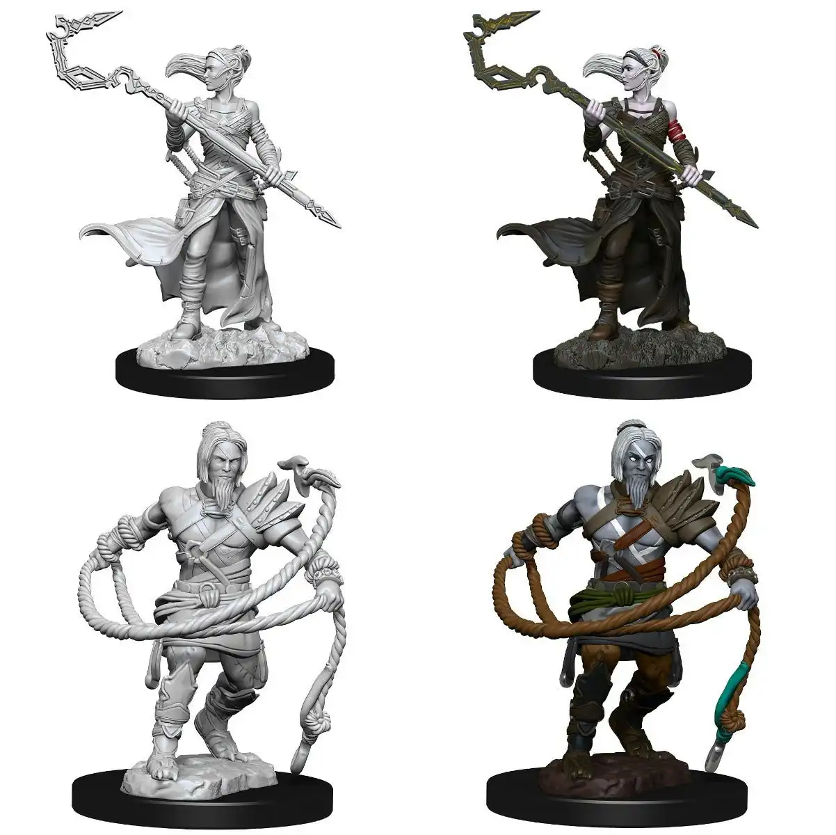 Magic the Gathering Unpainted Miniatures Stoneforge Mystic & Kor Hookmaster (Fighter, Rogue, Wizard)