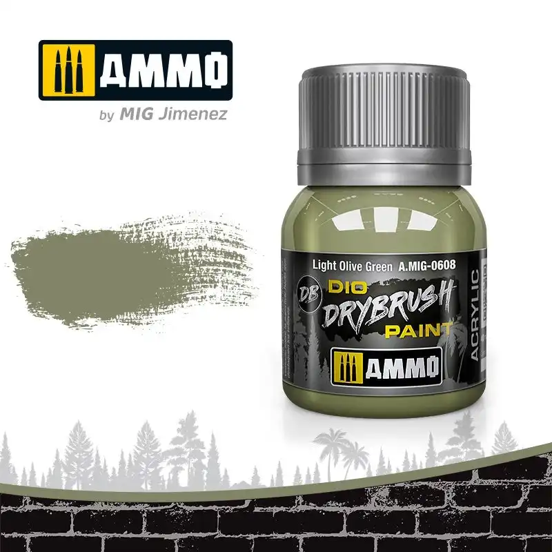 Ammo By Mig Drybrush Light Olive Green