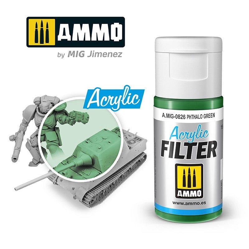 Ammo By Mig Acrylic Filter Phthalo Green