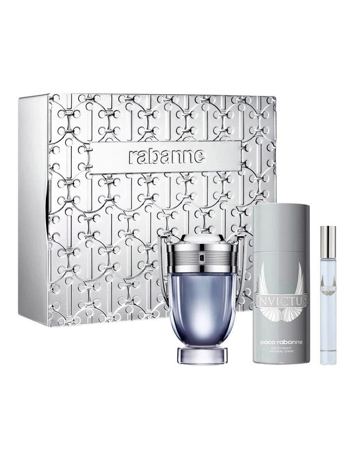 Rabanne Invictus EDT 100ml 3 Piece Gift Set