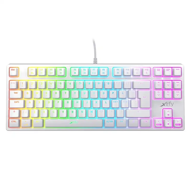 XTRFY K4 Rgb Tenkeyless Mechanical Gaming Keyboard Us - White