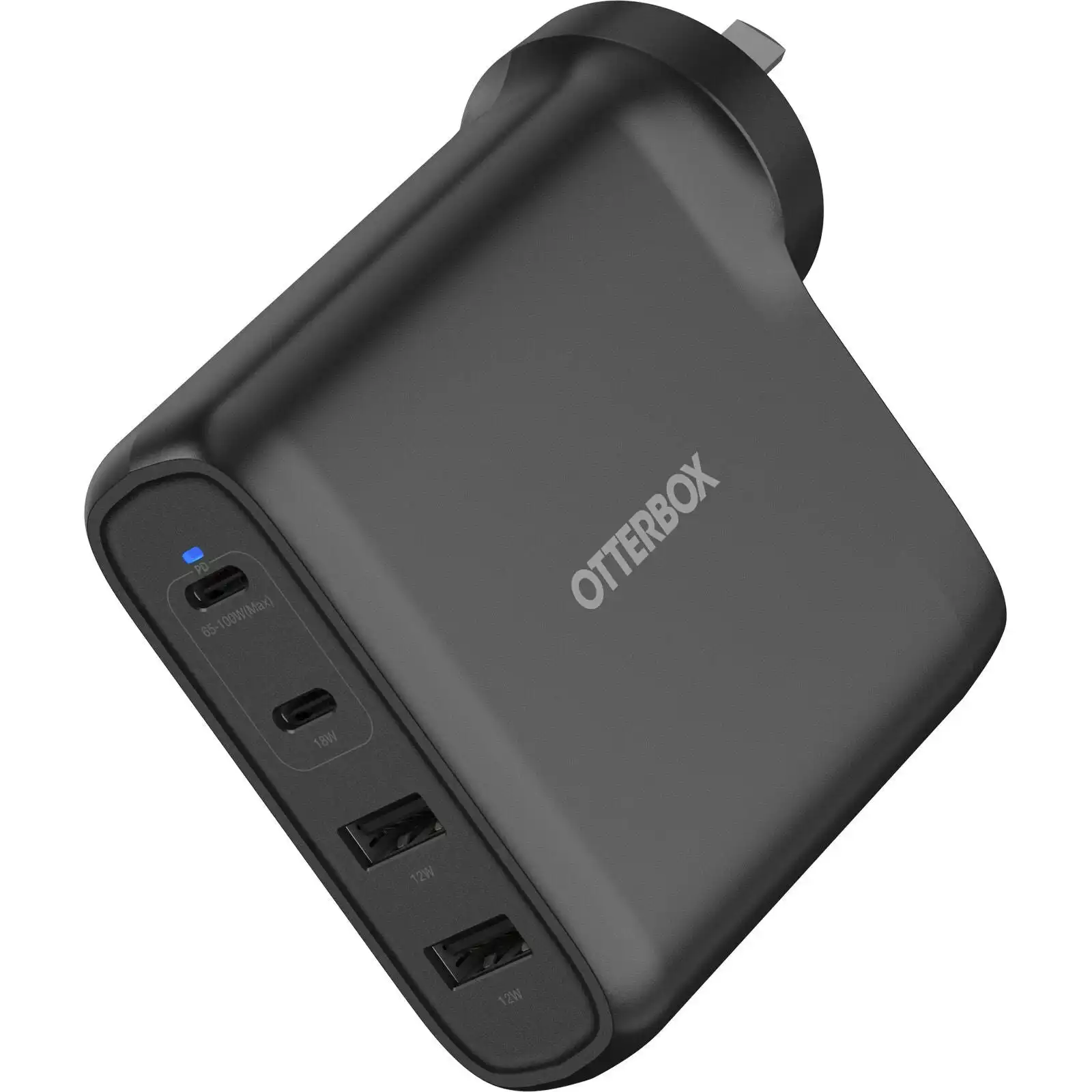 Otterbox 100w Four Port Usb-c & Usb-a Pd Fast Wall Charger - Black