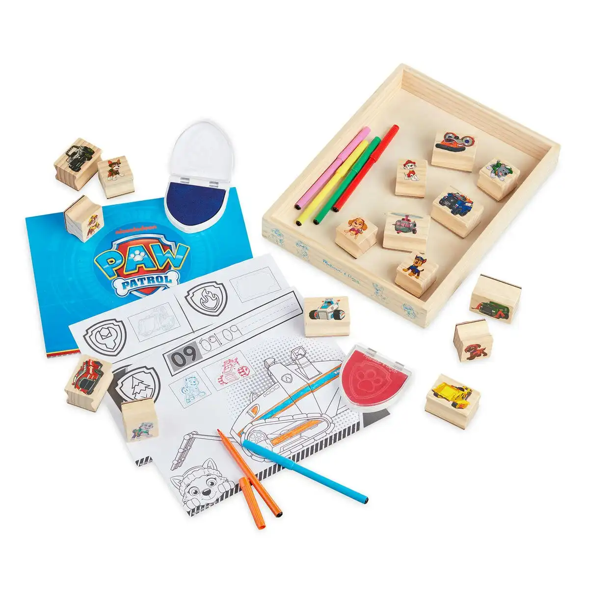 Paw Patrol - Melissa & Doug - Wooden Stamps Activity Set