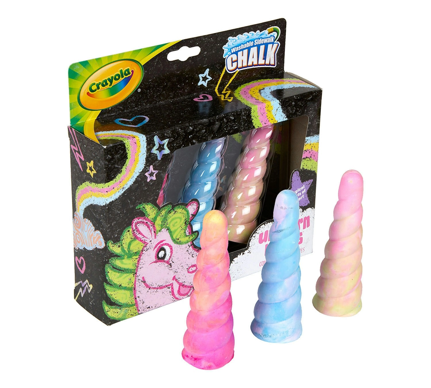 Crayola - Unicorn Sidewalk Chalk Mystery 3 Count (Assorted Styles)