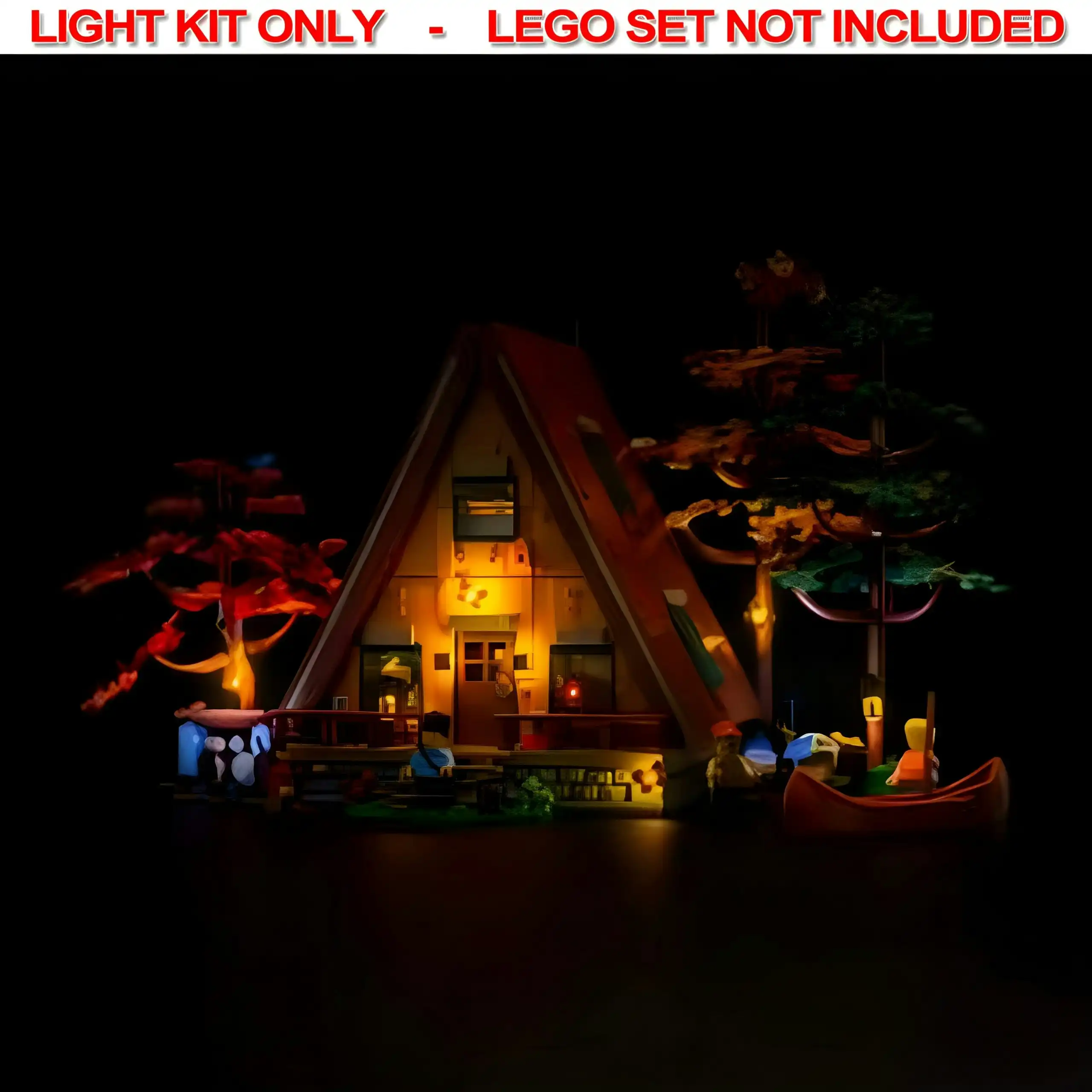 Light My Bricks - Light Kit For LEGO A-Frame Cabin 21338