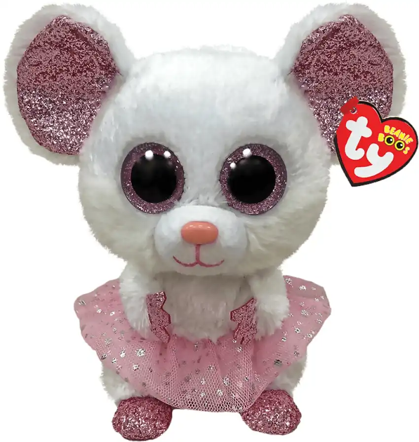 Ty - Beanie Boos - Nina White Ballerina Mouse Medium 23cm