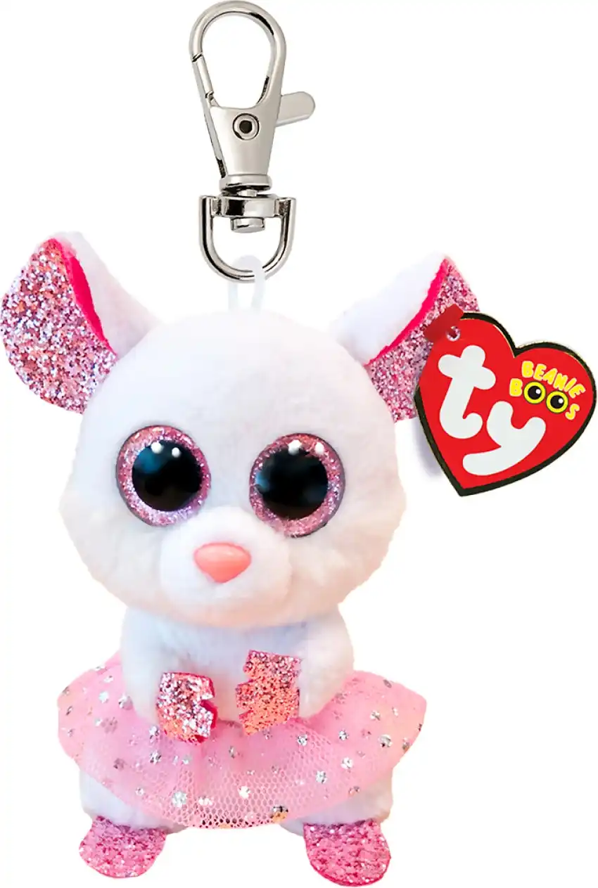 Ty - Beanie Boos Clip - Nina White Ballerina Mouse