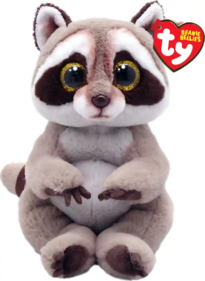 Ty Beanie Bellies - Petey Grey Raccoon Small 20cm