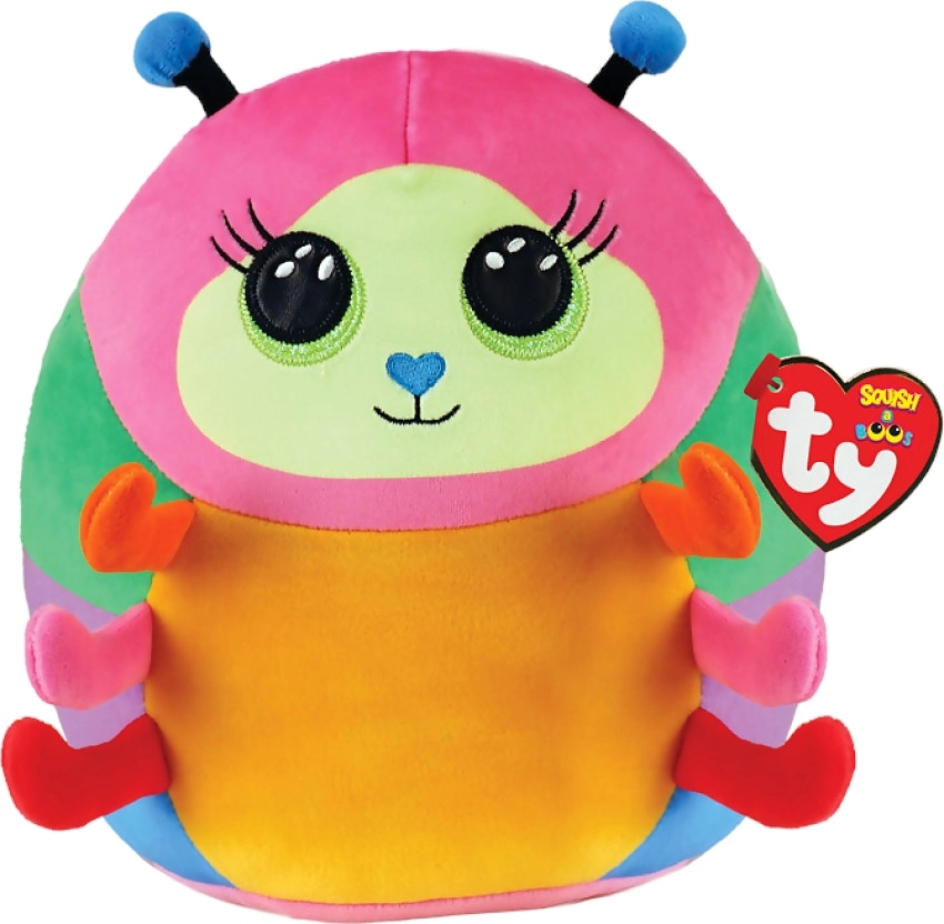 Ty - Squish-a-boos - Nessa- Mutlicolored Caterpillar Medium 25cm (10'') - Squishy Beanies