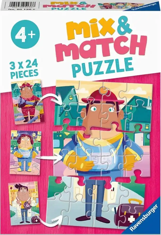 Ravensburger - Job Swap Mix & Match Jigsaw Puzzle 3x24 Pieces