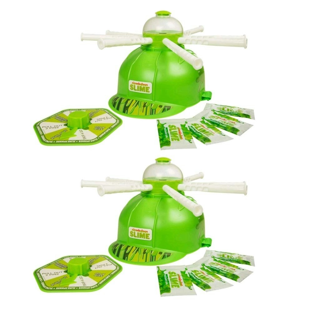 2x Nickelodeon Slime Soaker Game w/8x DIY Instant Slime Powders/Helmet Kids 5y+