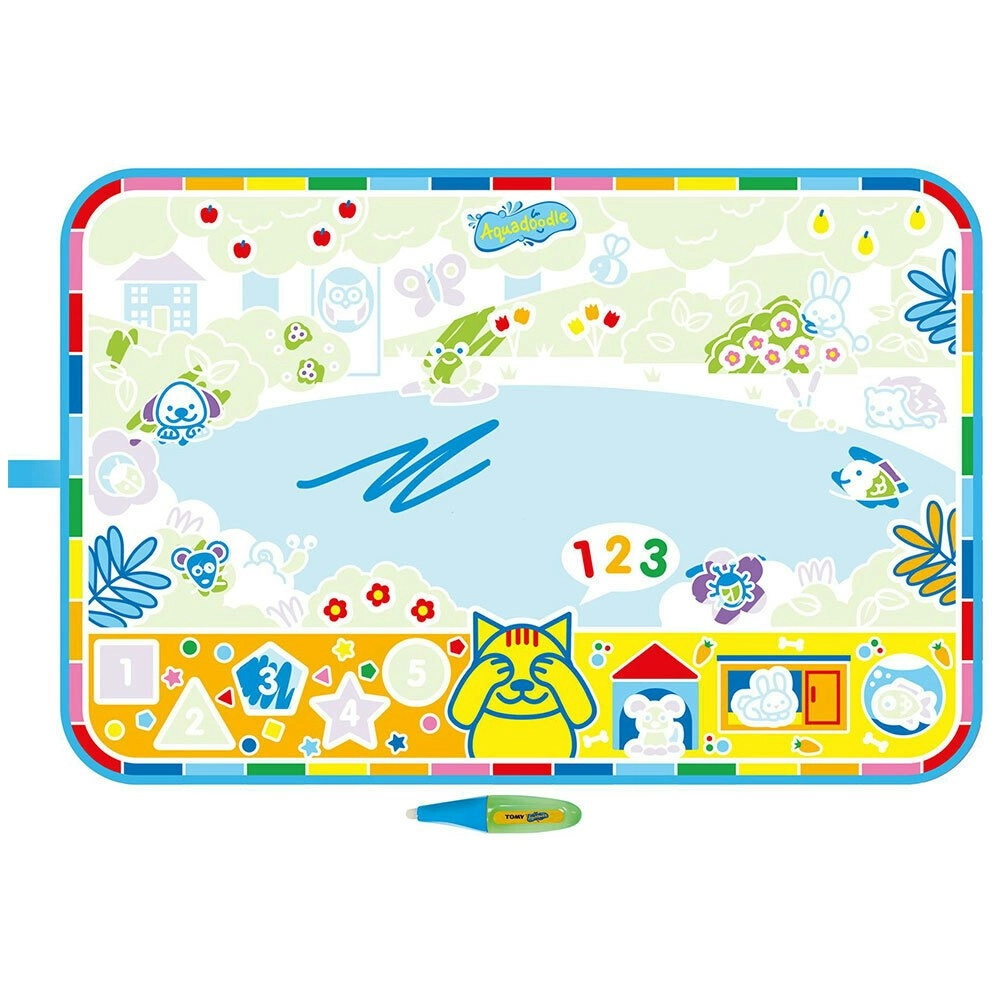 TOMY Aquadoodle Kids/Toddler My 1st Discovery Roll-n-Go 60cm Mat/Water Pen 18m+