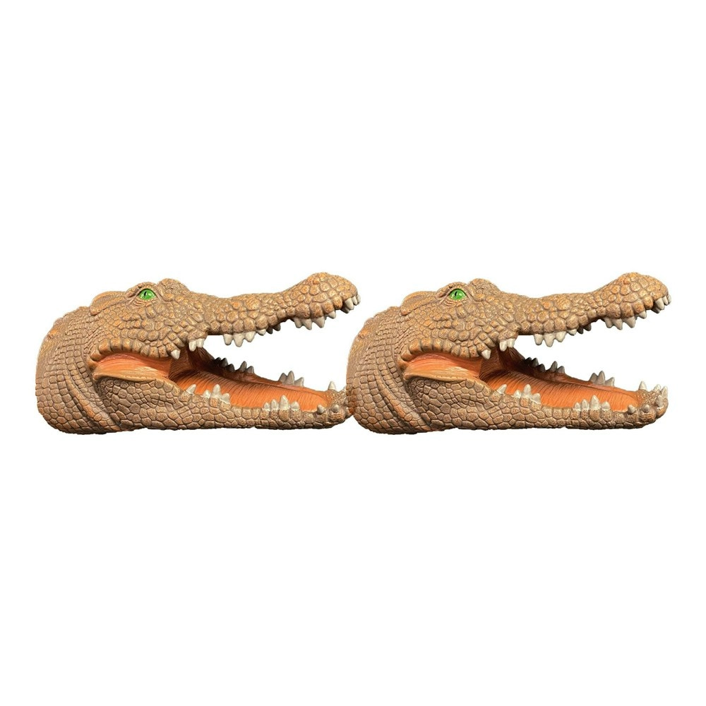 2x Johnco Crocodile Hand Puppet Role Play Fun Imaginative Kids/Toddler Toy 5y+