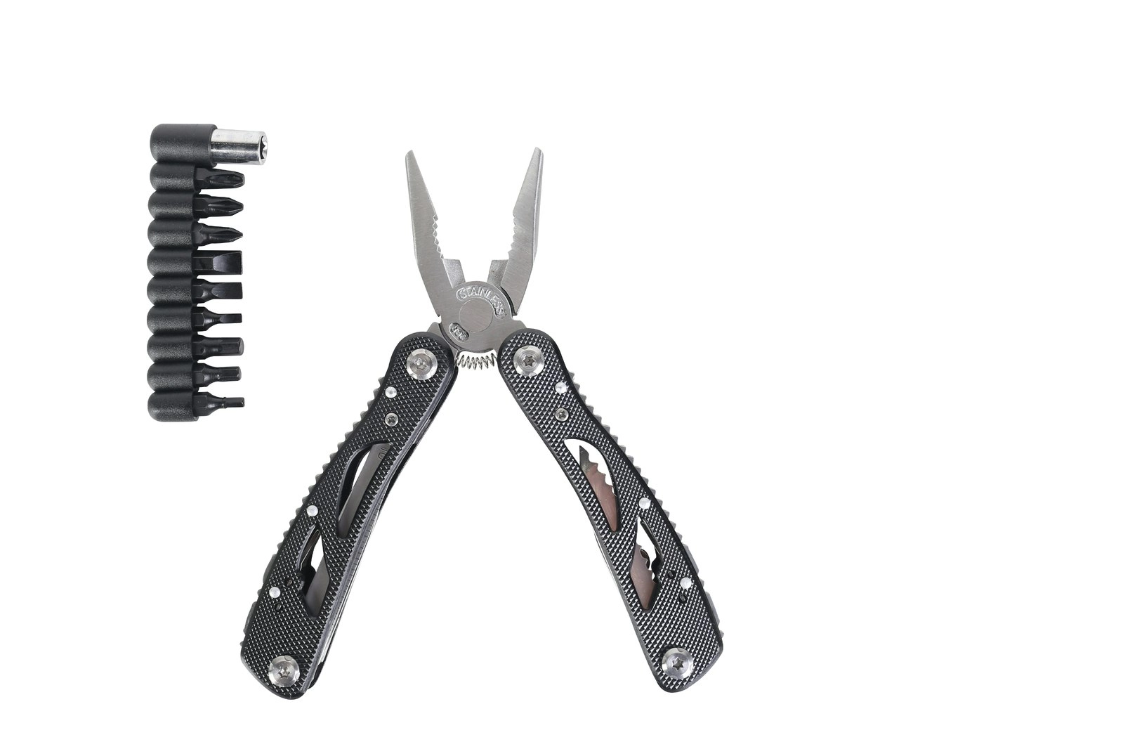 Wildtrak 25-in-1 Multi-Tool Aluminum Pliers w/ Wood Saw/Screwdriver/Knife Black