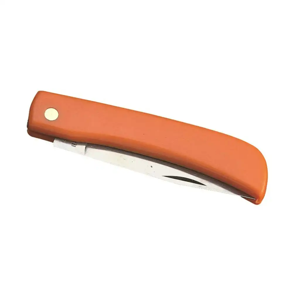 Whitby Knives Survival/Camping SS Pocket/Lock Knife - Plastic Handle Orange