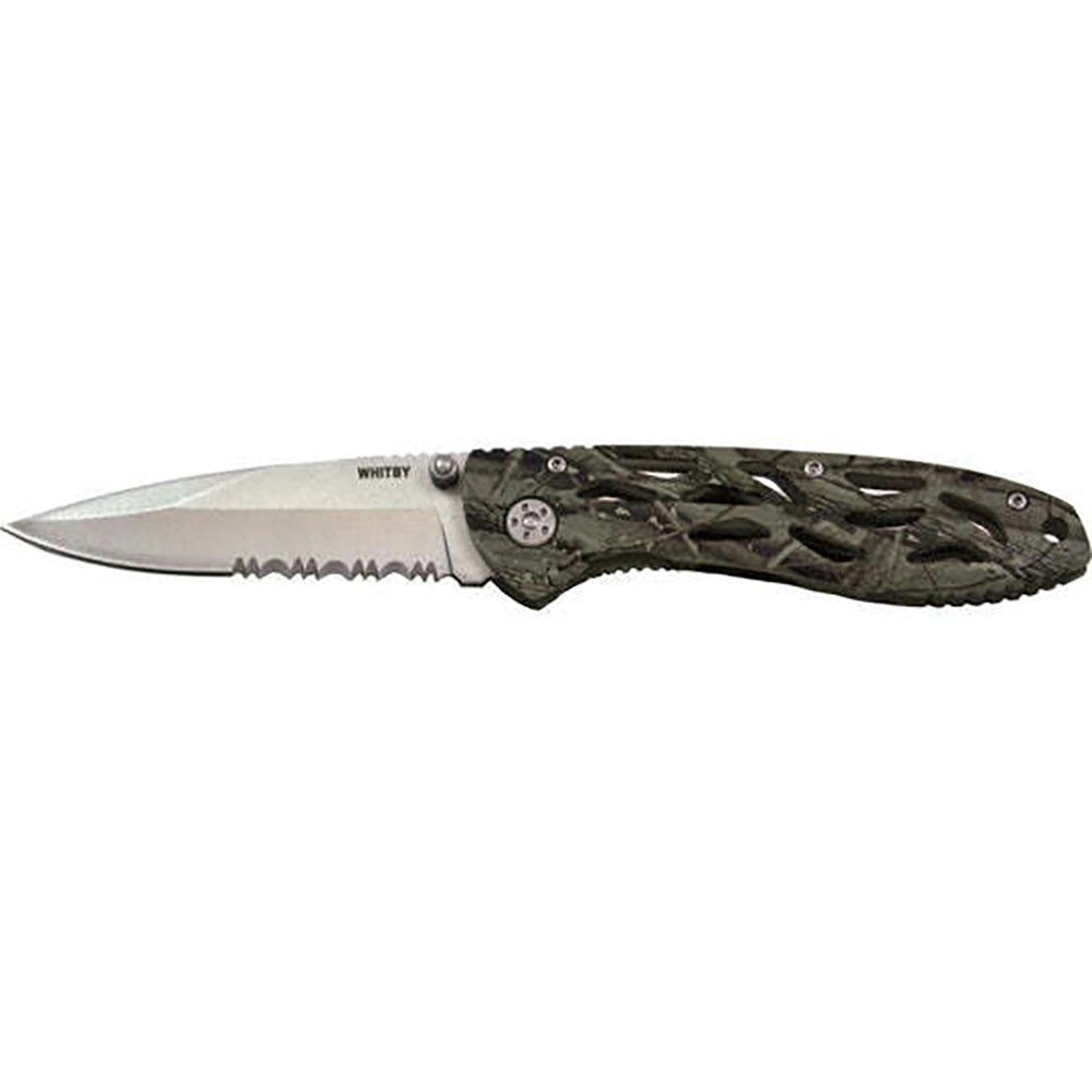 Whitby Knives Survival/Camping SS Pocket/Lock Knife Camo Handle - 3.5'' Blade