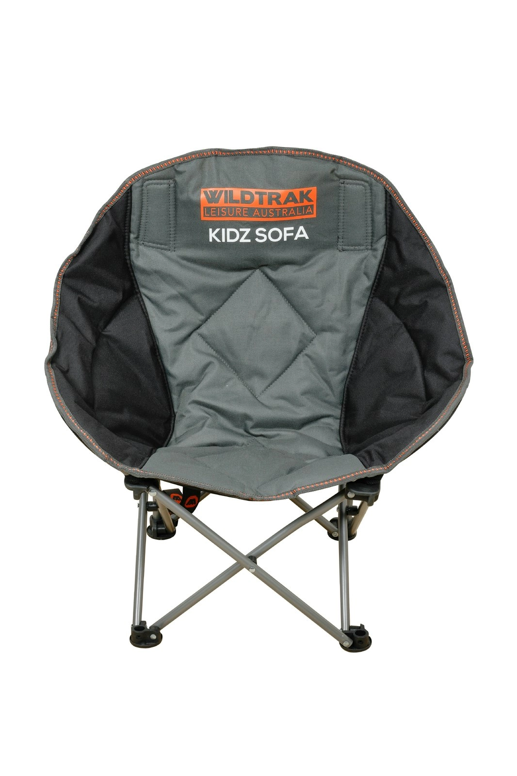 Wildtrak Kidz Foldable 62cm Sofa Chair Portable Outdoor Camping Seat Grey/Black