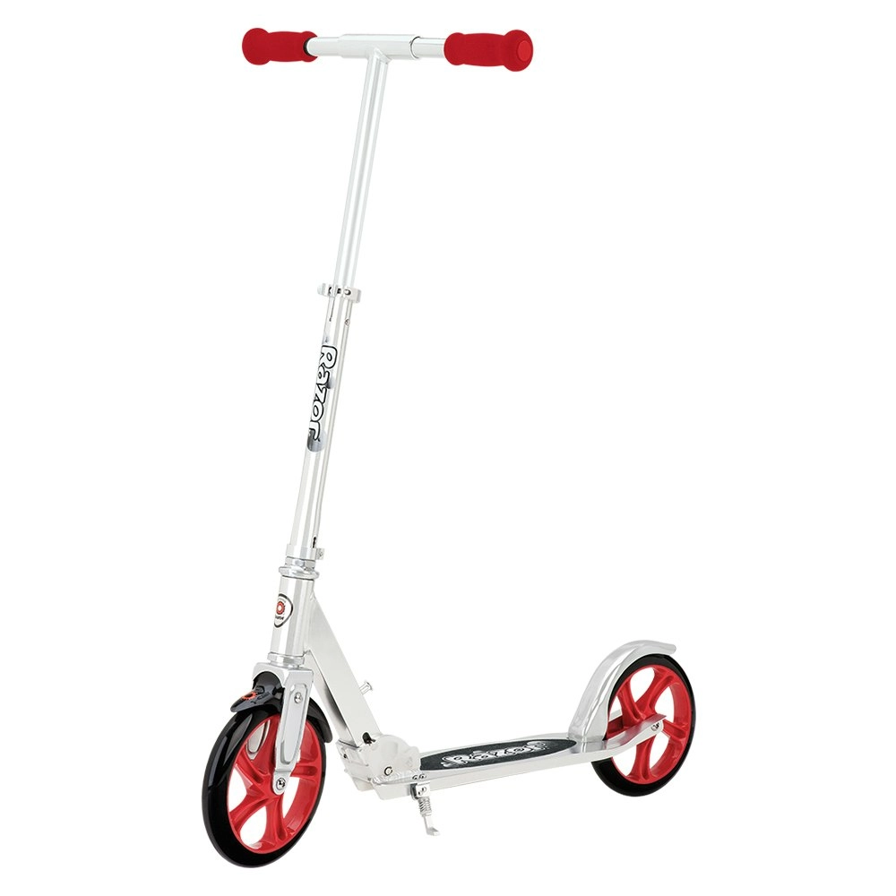 Razor A5 Lux Foldable Kick Scooter Silver/Red Kids/Childrens Ride On Toy 8y+