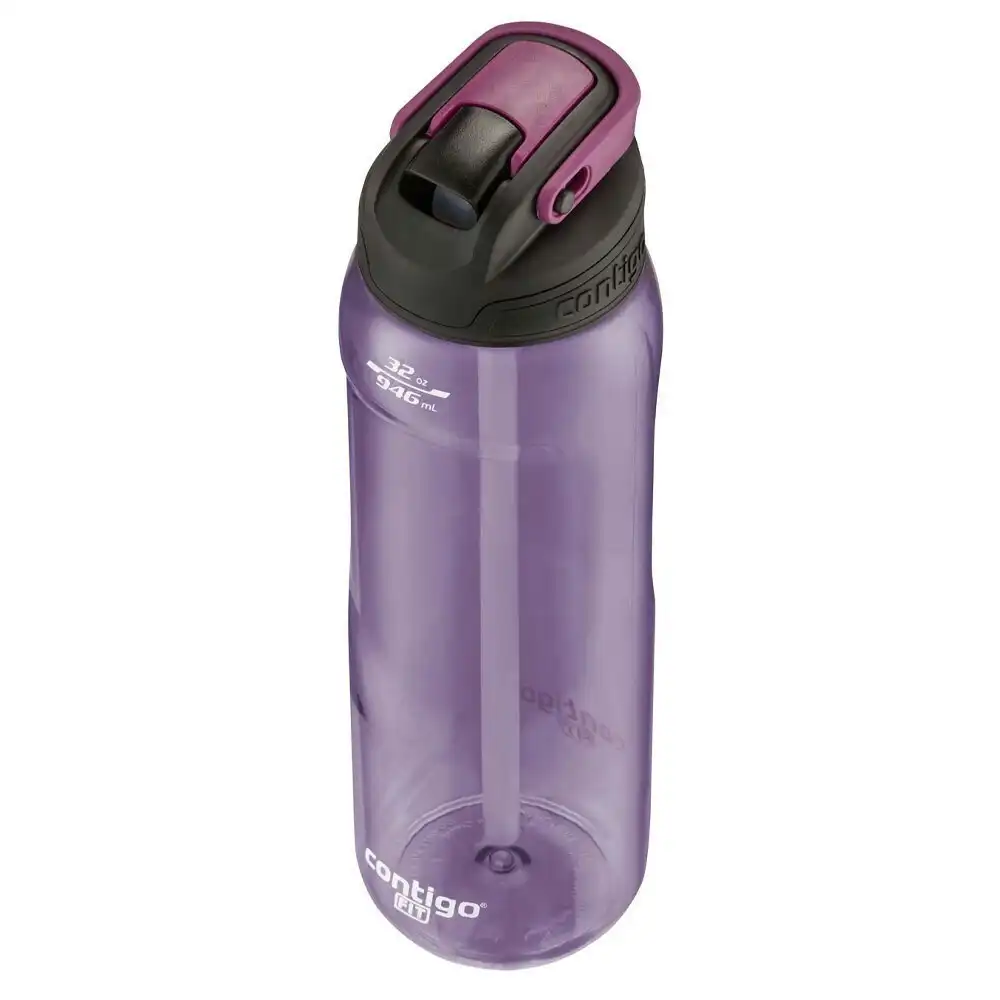 Contigo Fit Autospout Tritan Water/Drink Bottle w/ Straw 946ml Tumbler Grape