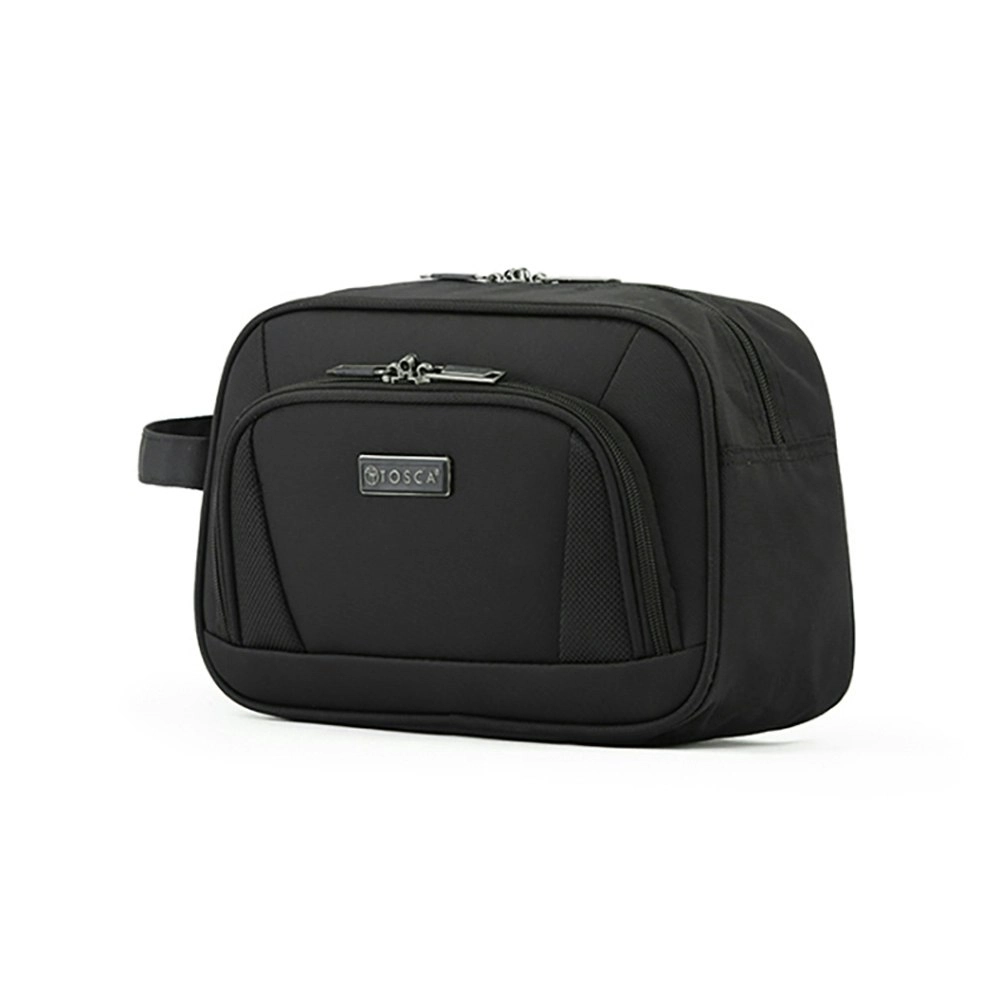 Tosca Oakmont Wet Pack Ballistic Fabric Travel Toiletry/Grooming Bag - Black