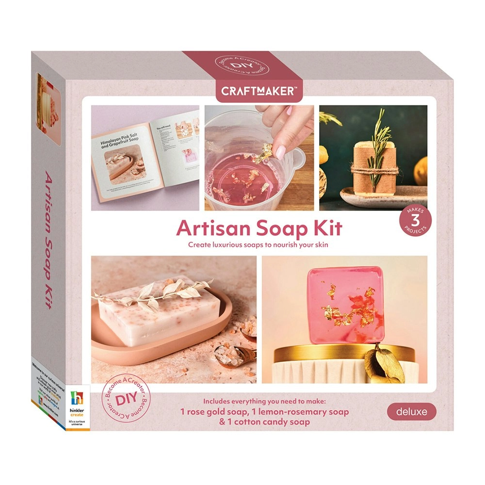 Craft Maker Artisan 32-Page Book Make Your Own DIY Bar Soap Kit w/ Shape Mould