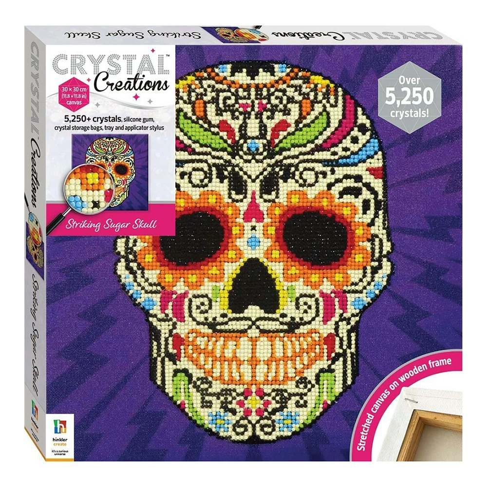 Art Maker Crystal Creations Canvas: Striking Sugar Skull Activity Kit 14y+