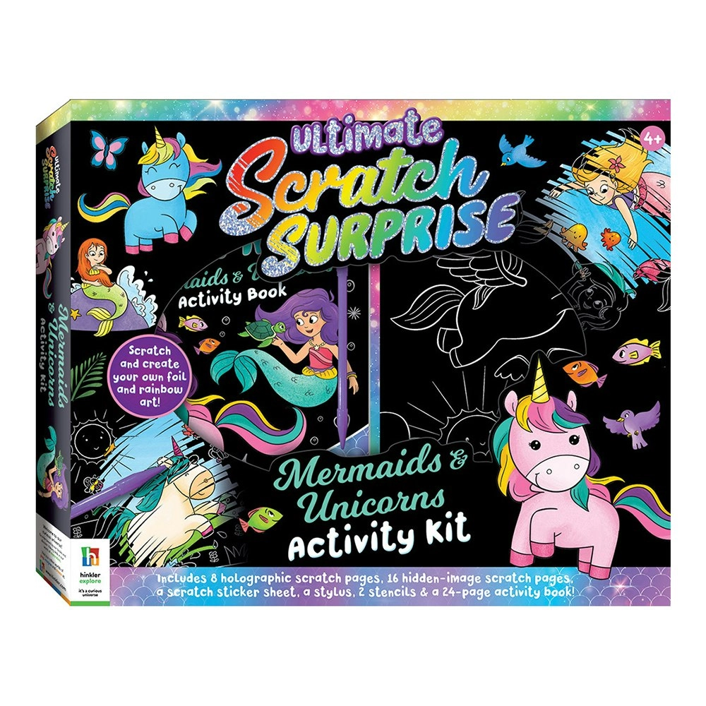 Kaleidoscope Ultimate Scratch Surprise Mermaids & Unicorns Activity Kit 4y+