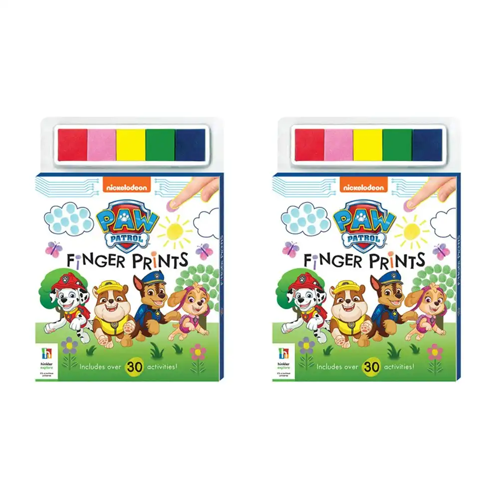 2x Kaleidoscope Paw Patrol Finger Prints Activity Fun Art/Craft Book Kids 3-6y