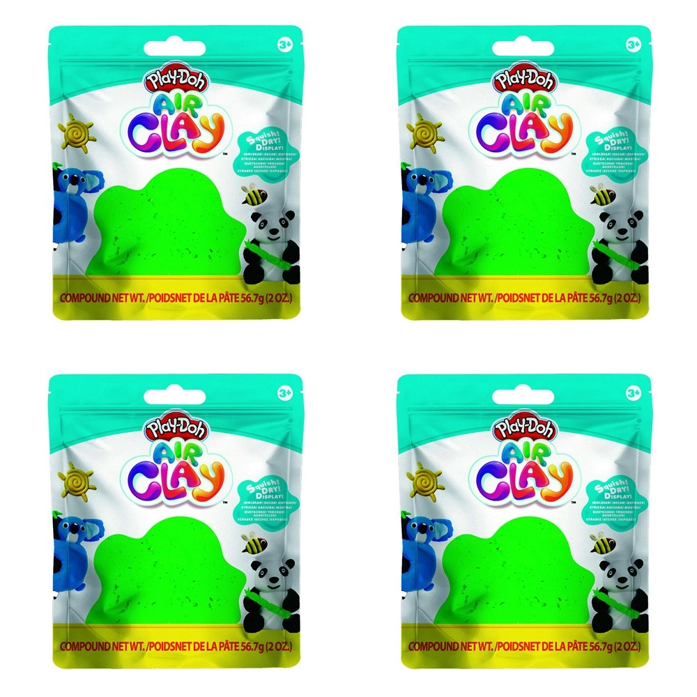 4x Play-Doh 2oz Air Clay Kids/Children Art Craft Fun Play Creative Toy 3y+ Green