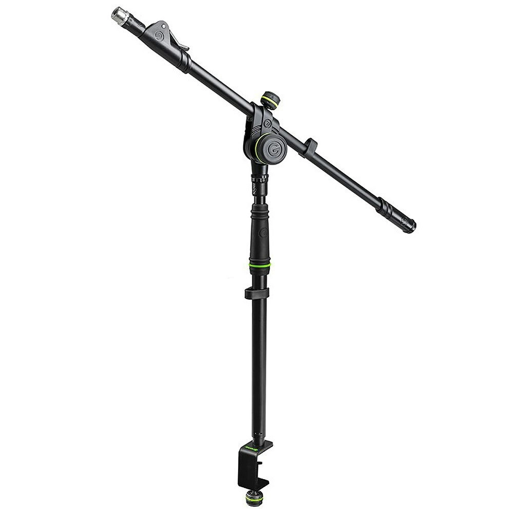 Gravity MS0200SET1 Steel Microphone Pole For Table Mount Clamp & Boom Black