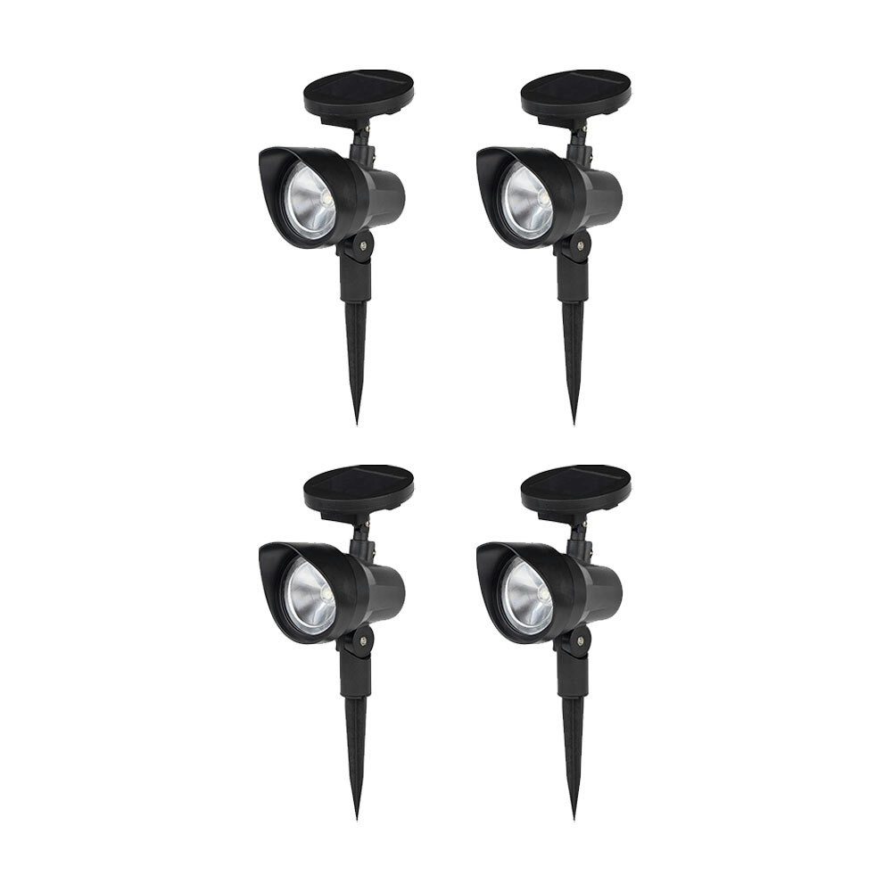 4PK Licht Solar Powered Outdoor Garden Spot Light Adjustable Angle 8.5x13.5x28cm