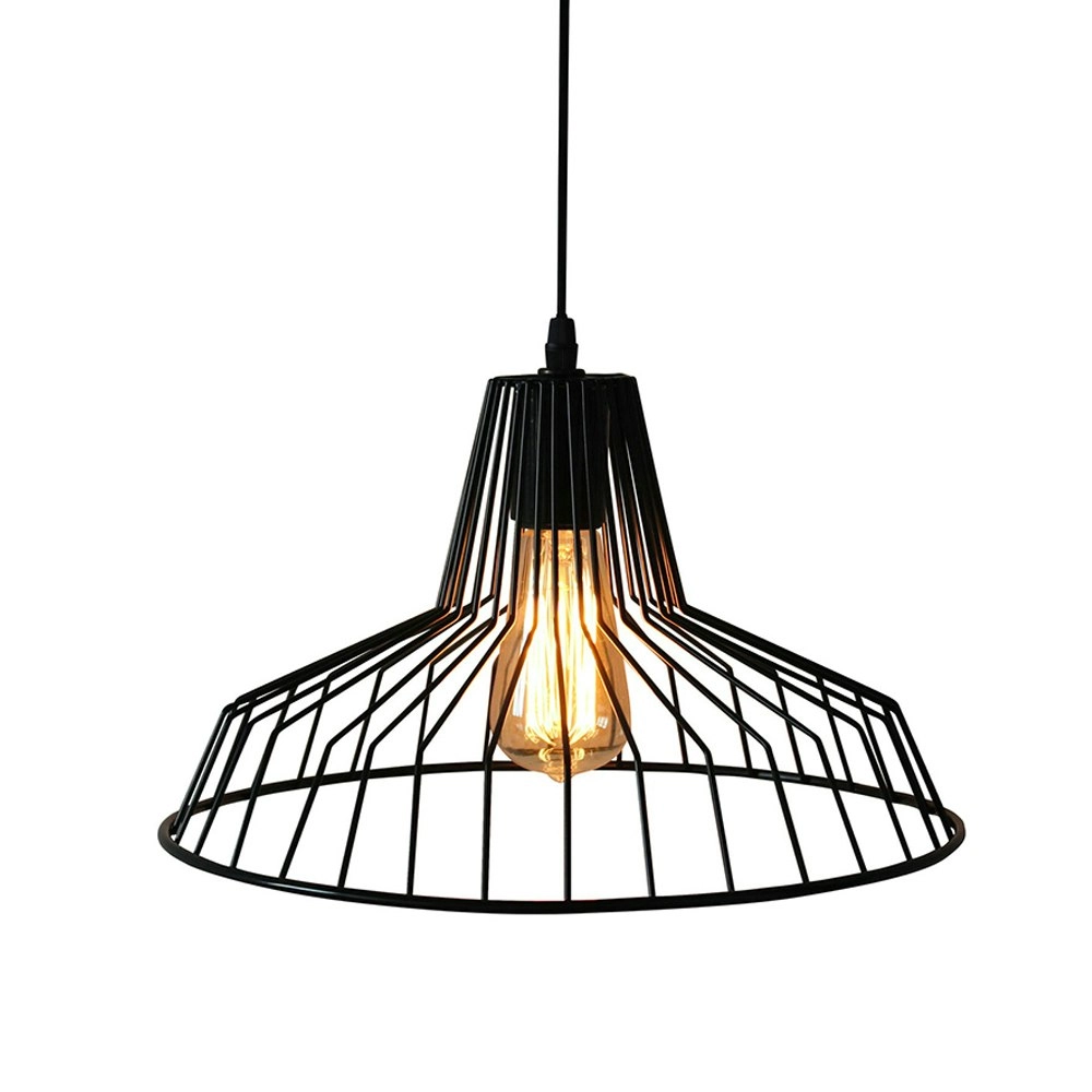 Maine & Crawford Luminite 36.5cm Cord Metal Case Pendant Lighting Decor Black