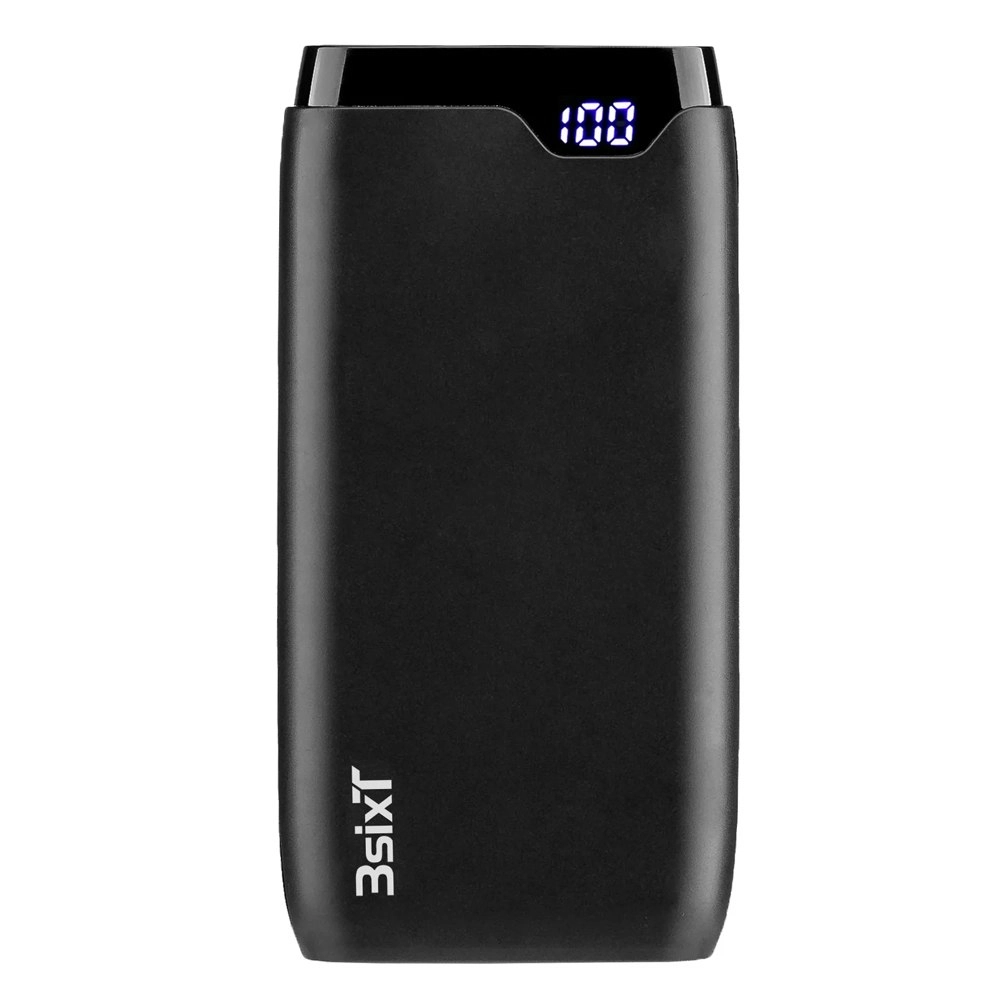 3sixT 3S-1671 JetPak Pro LED 20000mAh Power Bank Charger For Smartphones Black