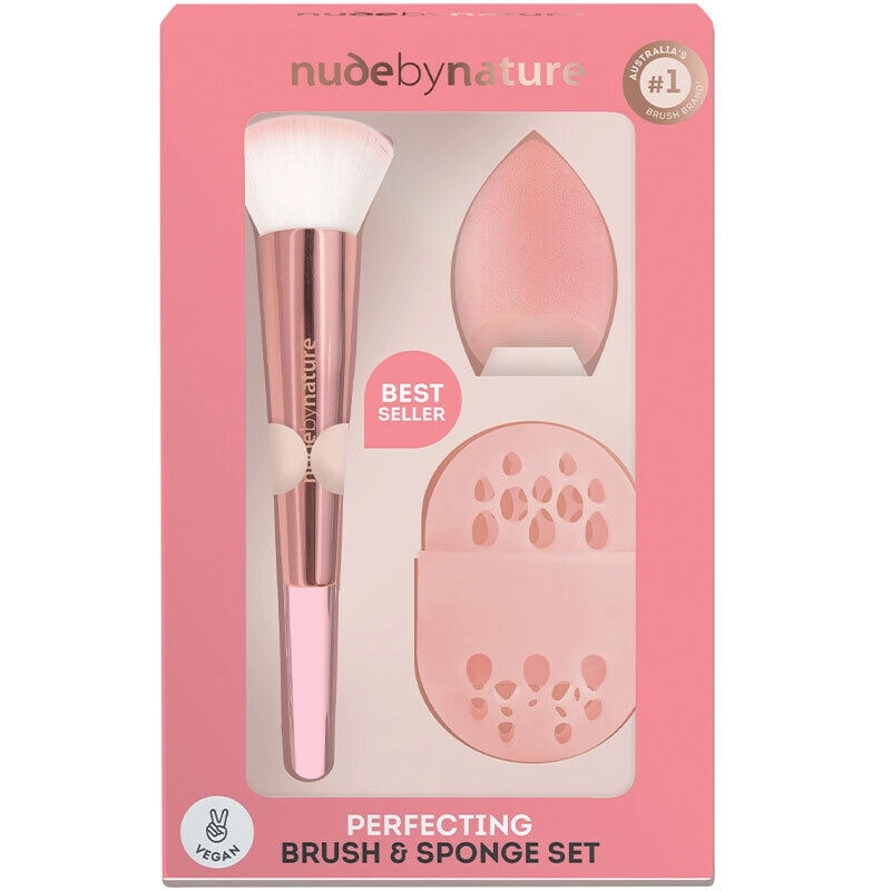 Nude by Nature Perfecting Brush And Sponge Set