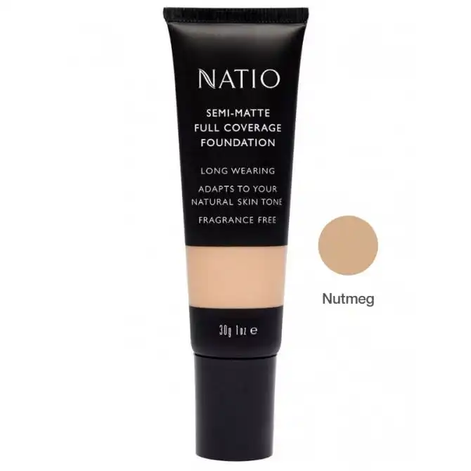 Natio Semi-matte Full Coverage Foundation Nutmeg 30g