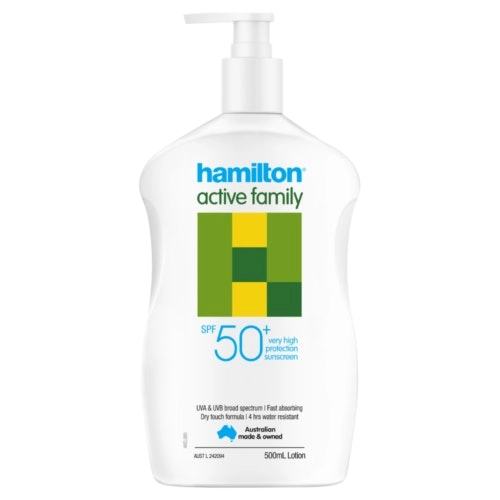 Hamilton Active Family Spf 50+ Sunscreen 500ml