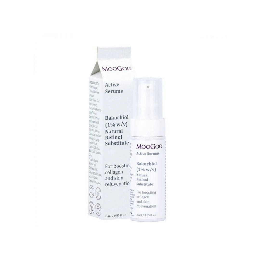 MOOGOO Bakuchiol (1% W/v) Natural Retinol Substitute Active Serum