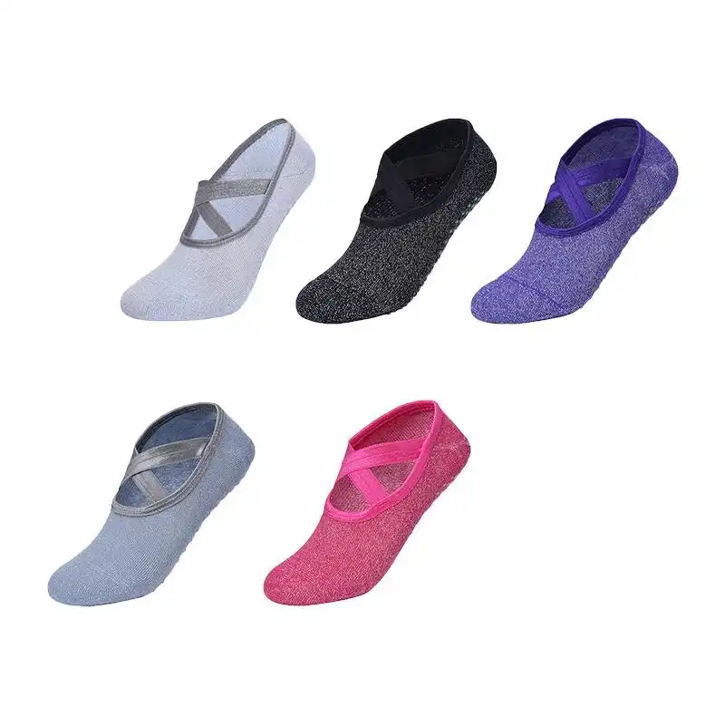 Yoga Socks Non Slip Pilates Massage Ballet Socks with Grip Exercise Cotton Gym