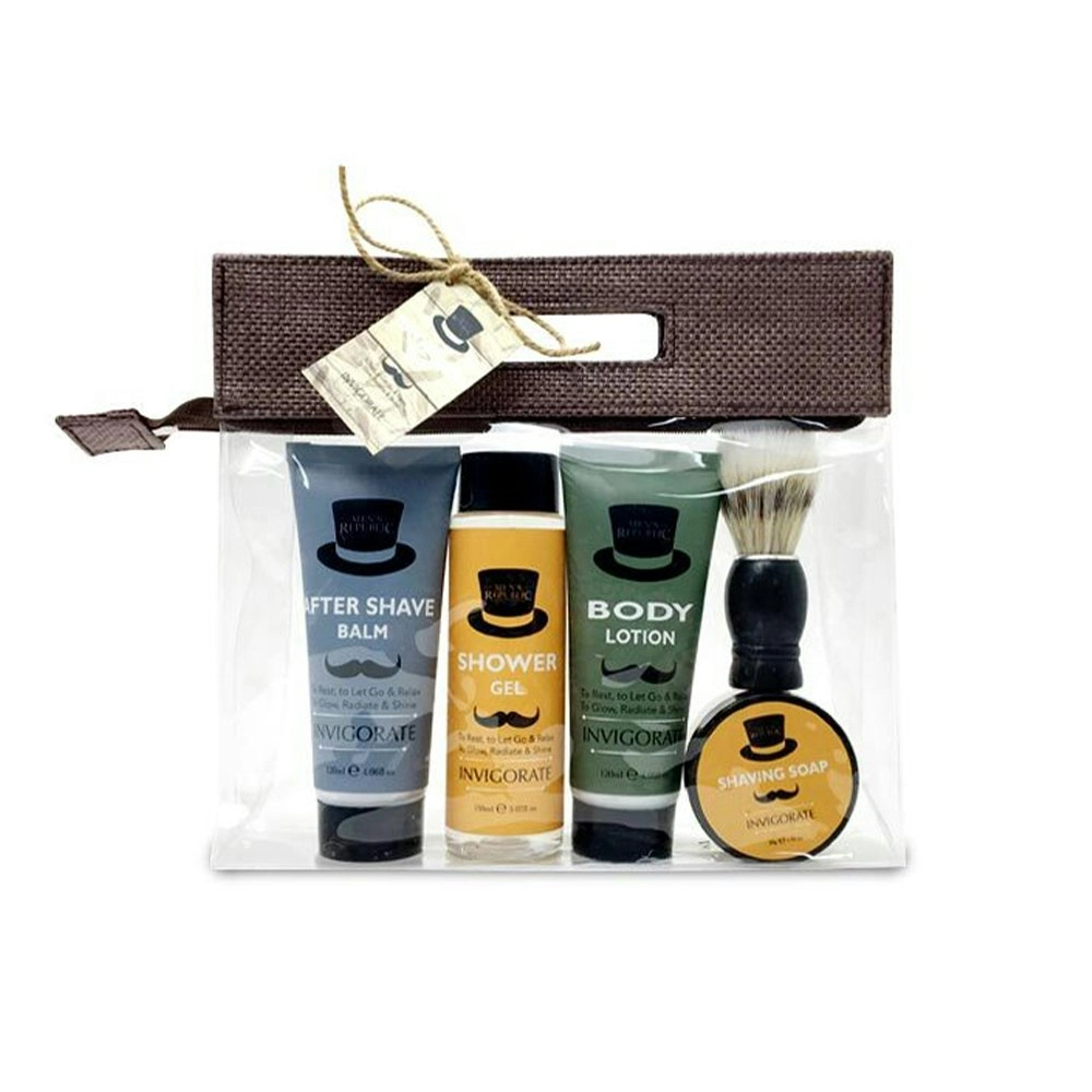 Men's Republic Shaving Facial Body Grooming Kit Cleansing Care Gift Box Set