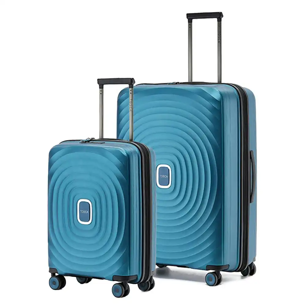 2pc Tosca Eclipse 20"/29" Travel Trolley Travel Suitcase Small/Large Blue