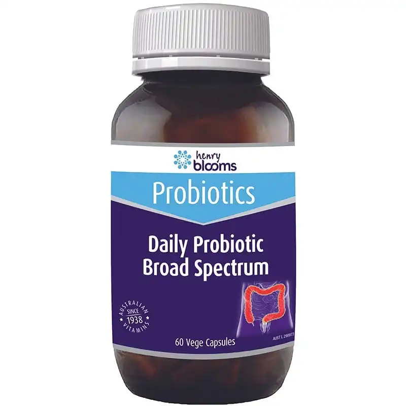 Henry Blooms Adult Daily Probiotic Broad Spectrum 60Caps