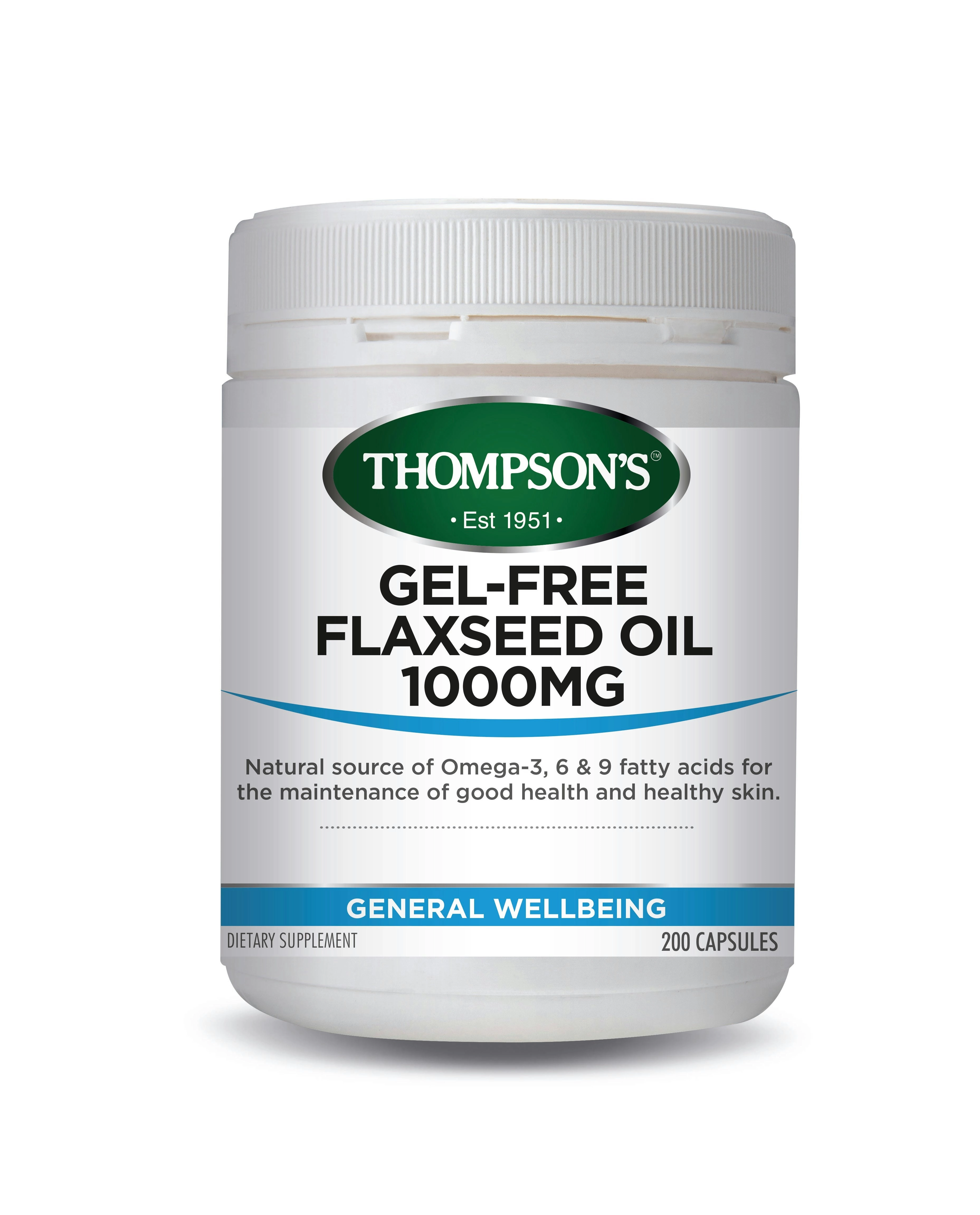 Thompson's Gel-Free Flaxseed Oil 1000Mg 200 Caps