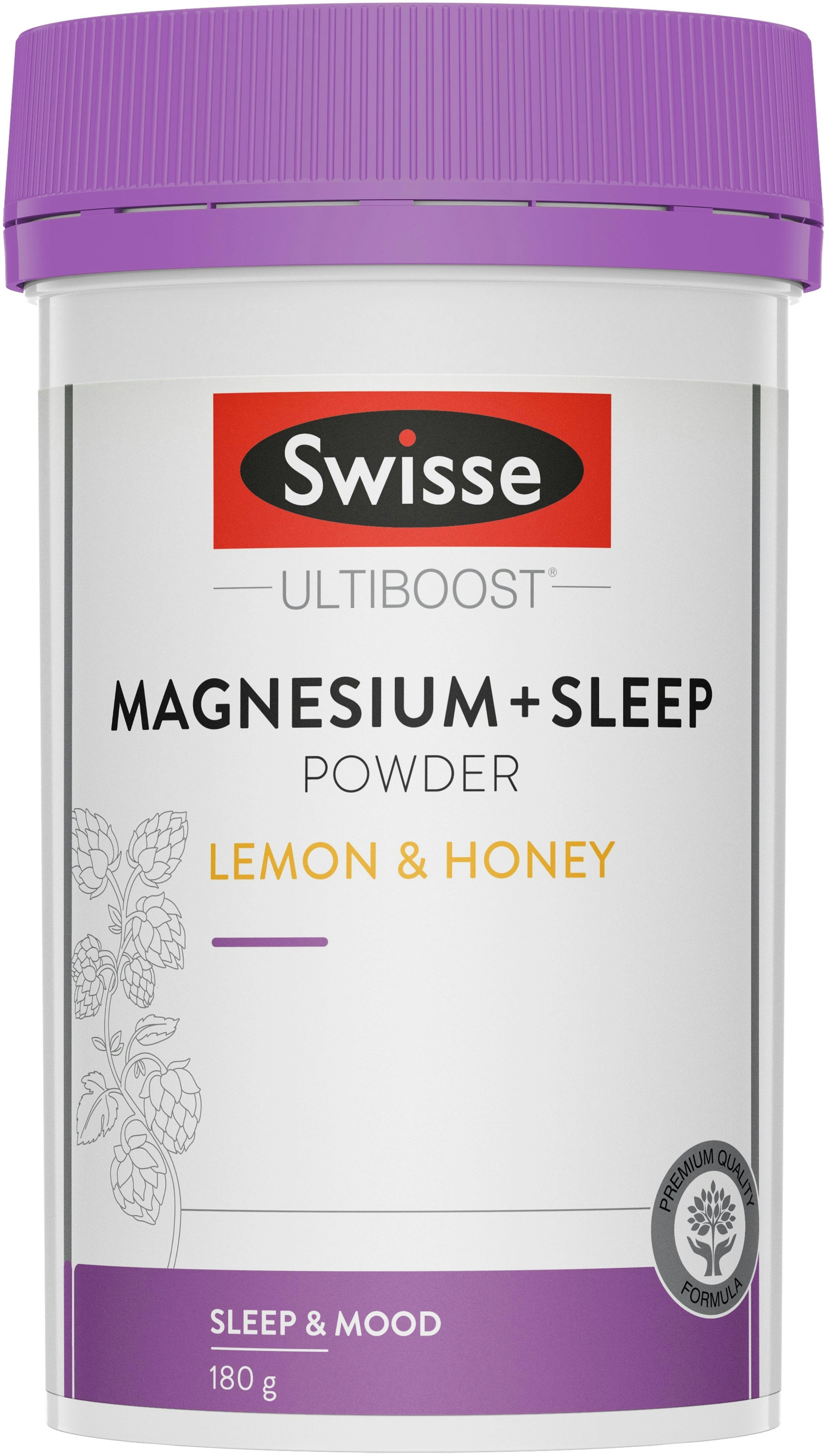 Swisse Ultiboost Magnesium + Sleep Powder Lemon & Honey 180g