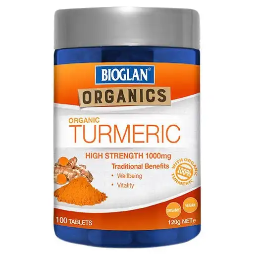 Bioglan Organics Turmeric 1000mg 100 Tablets