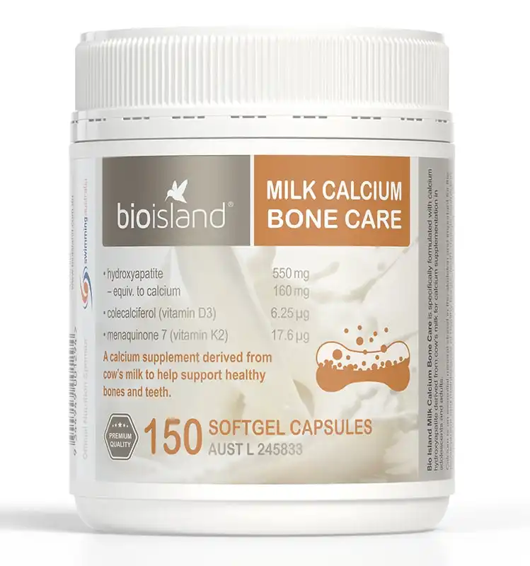 Bio Island Milk Calcium Bone Care 150 Softgel Capsules