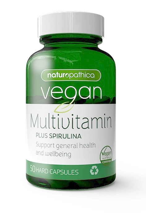 Naturopathica Vegan Multi Vitamin Plus Spirulina 50 Capsules