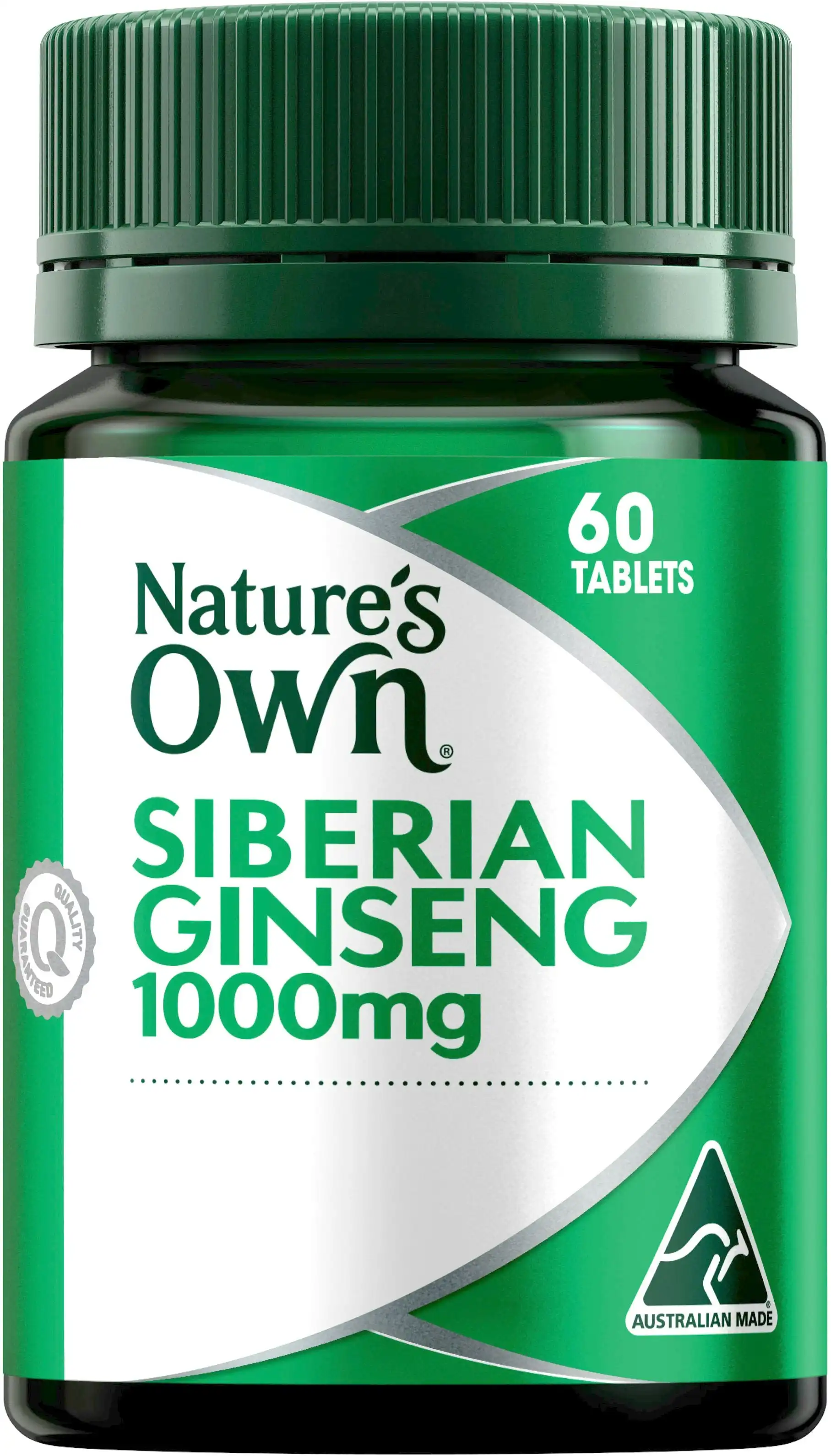 Natures Own Ginseng Siberian 1000mg 60 Tabs